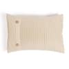 Pleated Cotton Beige Lumbar Cushion Cover