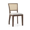 Atlas Crest Storage Solid Wood Dining Table With 6 Reed Cane Chairs (Finish : Danish Walnut, Chair Colour : Grey Floral)