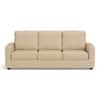 Apollo Compact High Back 3 Seater Fabric Sofa in Pearl Colour