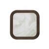 Lazo Solid Wood And Aravali Marble Side Table In Dark Chestnut Finish