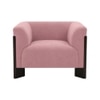 Octavia Boucle Fabric Lounge Chair in Pink