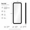 The Artment Unbreakable Black Square Puff Floor Mirror (160 x 60) cm