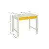 Mystica Kids Solid Wood Study Desk with Drawer in Ivory Mango Yellow Colour