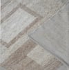 Frame Harmony Wool Rectangle Carpets Hand Knotted in Warm Beige Colour