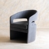 Nouve Fabric Lounge Chair in Grey Colour