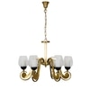 Richmond 5 Light Brass And Glass Chandelier