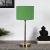 Green Jute with Metal Gold Table Lamp