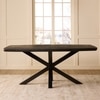 Crispio Solid Wood 6 Seater Dining Table in Brown Finish