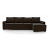 Apollo Sofa (Colour : Chocolate, Cushion : Soft, Seating Capacity : Right Aligned 3 Seater + Right Aligned Chaise)