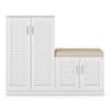 Bennis 25 Pair Shoe Rack in White Finish