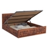 Keaton Sheesham Wood King Size Bed In Honey Oak Finish With Hydraulic Storage (72 x 78 inches)