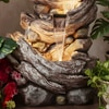 Wine Wood Stone Indoor Water Fountain