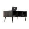 Hexa Engineered Wood Coffee Table With Storage And Open Rack In Flower Wenge