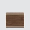 Bulle Bedside Table polished in Matte Finish with trims in Gold