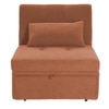 Evenie 1 Seater Pull Out Sofa cum Bed  in Orange Colour