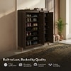 Webster 32 Pair Shoe Rack in Walnut Finish