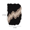 Handmade Natural Wool Shaped Rug Abstract Canyon Black 9 x 12 Feet Carpet