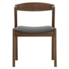 Scandinavian Nazo Dining Chair Brown Cocoa Finish