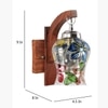 Devansh Solid Wood Electric Wall Light in Brown Colour with Multi Shade Count of 1 Light
