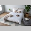 Scandinavian Blandus Queen Bed White Matte Finish