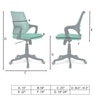 Ddeasirea Mid Back Ergonomic Chair in Dark Green Colour