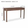 Indiana Scalloped Edge Solid Wood Console Table Modern Design