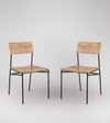 Bunder Solid Wood Dining Chair In Natural Finish