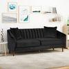Mid Century Fabric Sofa (Black)