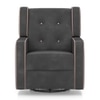 Irene One Seater Rocker Swivel Recliner in Space Grey Velvet Colour