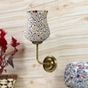 Devansh Metal Electric Wall Light in Gold Colour with Multicolor Shade Count of 1 Light