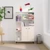 Hexa Engineered Wood Bookshelf Multipurpose Storage Rack in Frosty White Colour