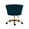 Doe Buck Paolo Teal Houndstooth Upholstered Swivel Office Chair
