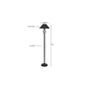 Izzie Black Cotton Shade Floor Lamp