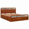 Yashika Solid Wood King Size Hydrulic Storage Bed In Honey Oak Finish (Copper Orange)) (72 - 78 inch)