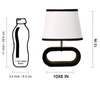 Devansh Multicolor Cotton Table Lamp With  Wood Black Base -8