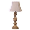 Devansh Off-White Cotton Vintage  Lamp With Wood Base (12X8X20.75)