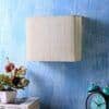 Leighanna Off White Fabric Wall Light