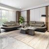 Orlando 3 Seater Leatherette Sole in Slate Grey Colour