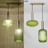 Maloto 2 Light Green Luster And Brass Hanging Pendant Light