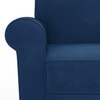 Diaz Rocker Swivel Recliner in Blue Micro Velvet Colour