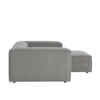 Elegantedge Wood Left Aligned 2-Seater With Upholstery Non Storage Sofa In Grey Colour