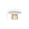 Rossoi Gold Leaf Coffee Table With White Stone Top