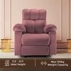 Helios One Seater Fabric Manual Recliner with Cup Holder in Dusty Mauve Colour