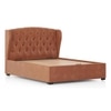 Holmebrook Upholstered Storage Bed In Hydraulic in Queen Size with Tan Leatherette Colour