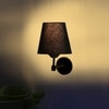 Devansh Metal Electric Wall Light in Black Colour with Black Shade Count of 1 Light
