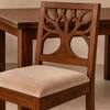 Globally Indian Aroha Solid Sheesham Wood 6 Seater Dining Table Set 6 Chairs Beige