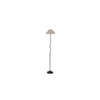 River Beige Natural Fiber Floor Lamp with Black Iron Base