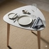 Scandinavian Khasa Dining Table Beige Natural Wood Finish