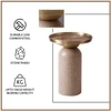 Modern Aluminium Side Table in Gold Colour