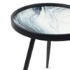 Oceara Solid Wood Side Table in Ocean Blue Finish